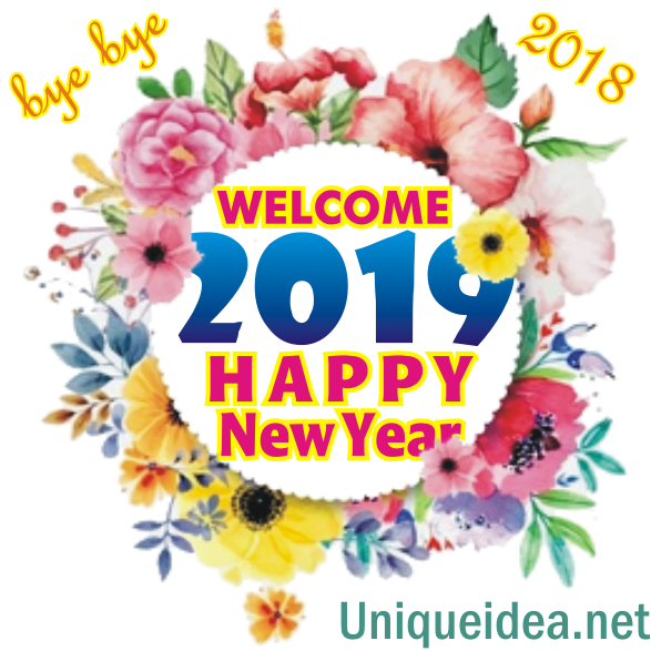floral welcome happy new year 2019