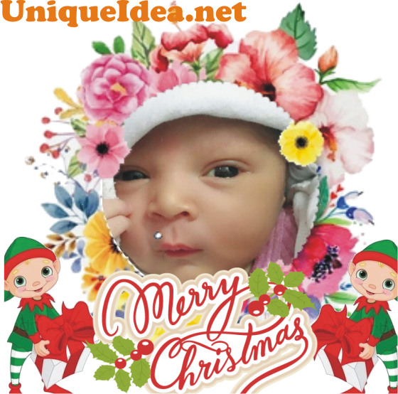 Merry Chrishtam girl whatsapp sticker santa claus